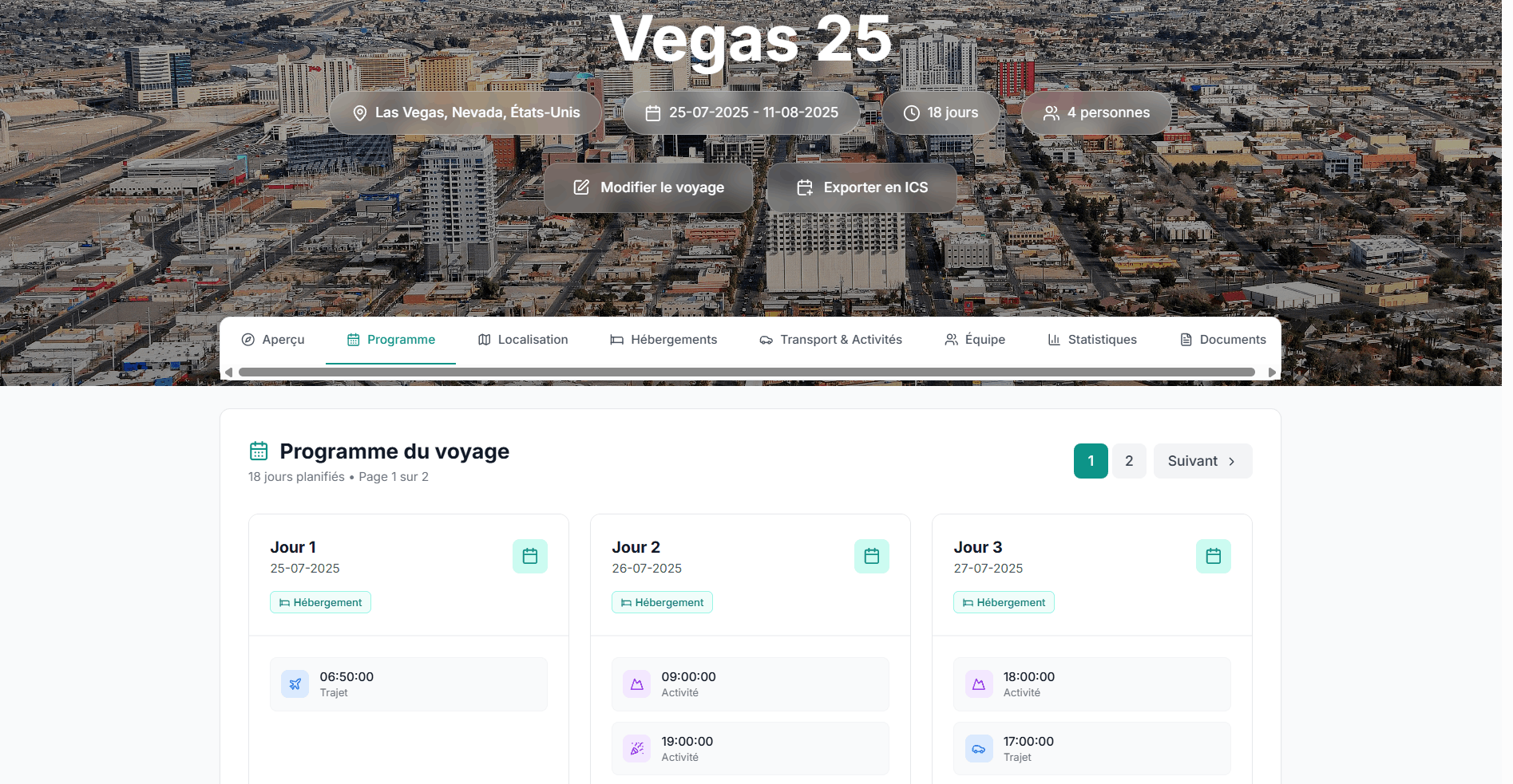 MyExplore - Interface moderne